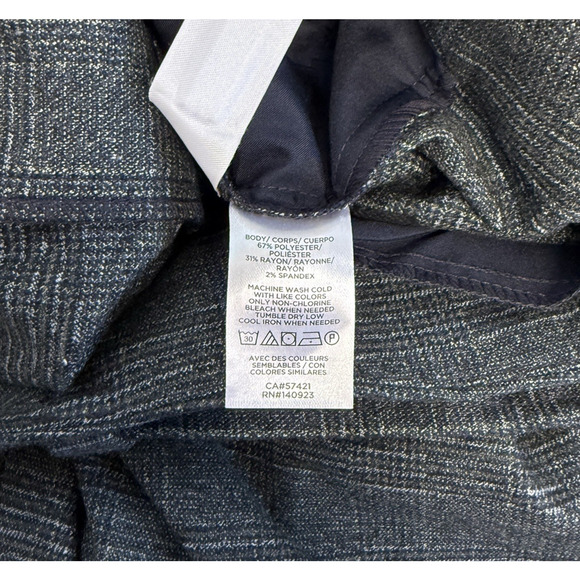 Ann Taylor Loft Trouser Pants Womens Size 14 Grey Plaid Belt Tie Office NWT - Picture 5 of 7